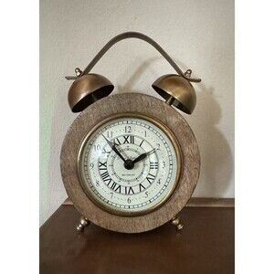Penn Station New York City Wood & Metal Mantel Clock Arabic & Roman Numbers